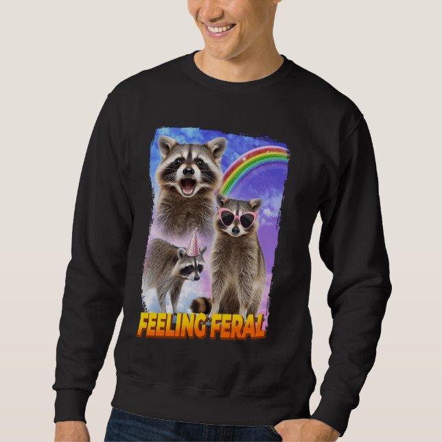 Sudadera Feelin Feral Raccoon (Anverso)
