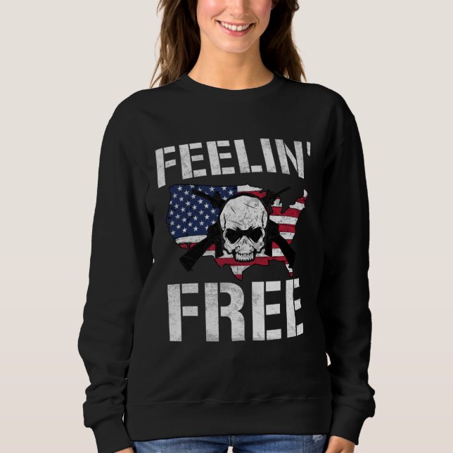 Sudadera Feelin Free 4th Of July American Freedom  4 (Anverso)