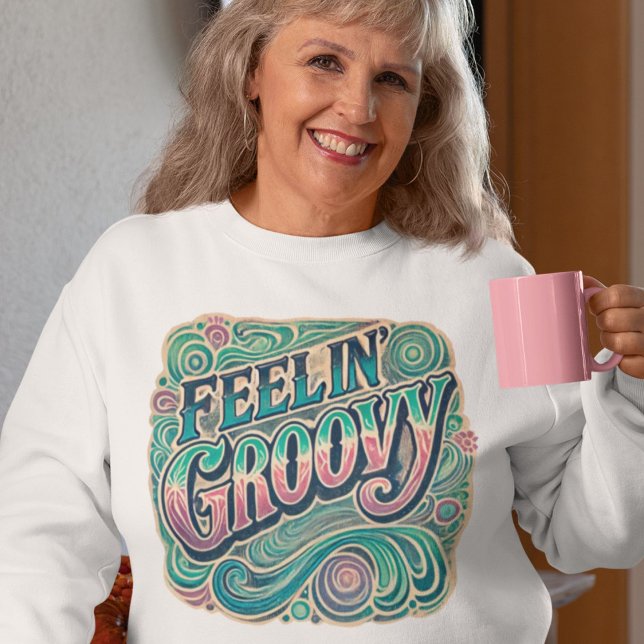 Sudadera Feelin' Groovy Retro 70 Psicodélico Vintage (Subido por el creador)