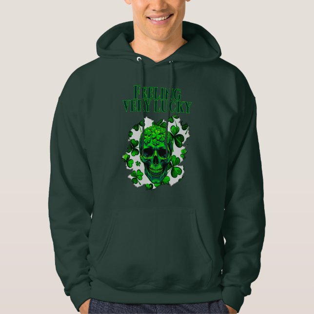 Sudadera Feeling Very Lucky St Patrick’s Day -  Moletons (Anverso)