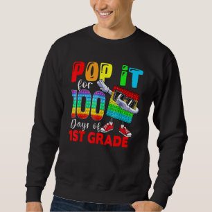 Sudadera Felices 100 días de escuela 1º grado 100º día Pop