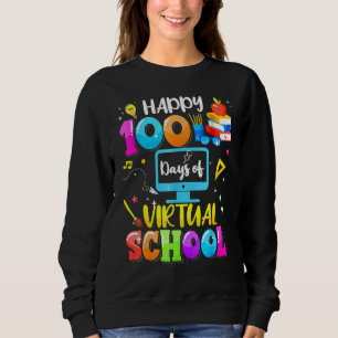Sudadera Felices 100 Días De Estudiantes De Enseñanza Escol