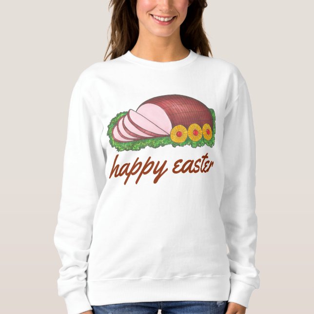 Sudadera Felices cenas de Ham Sliced Glazed de Pascua (Anverso)