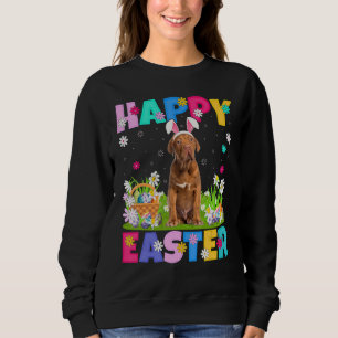 Sudadera Felices conejitas de Pascua de Burdeos Dogue Easte