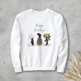 Sudadera Felices fiestas cute graciosos Navidades Pingüino