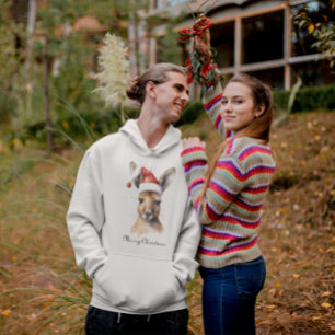 Sudadera Felices Fiestas de Navidad, canguro personalizado
