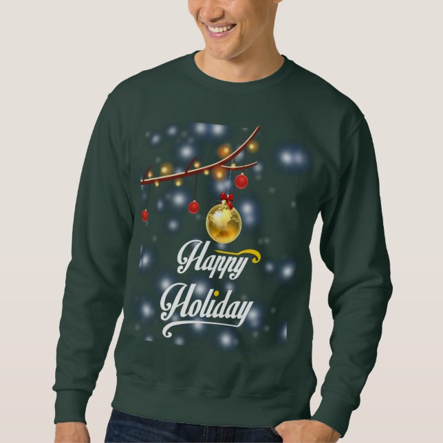 Sudadera Felices fiestas: difundan la camiseta animada (Anverso)
