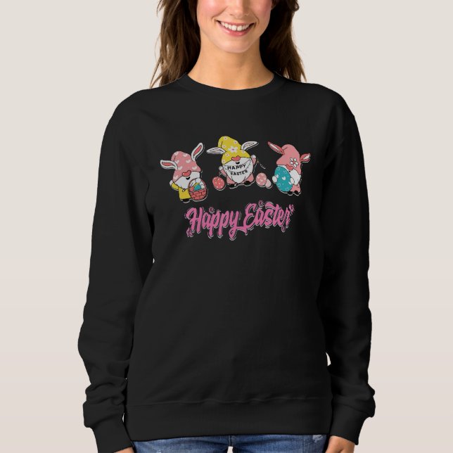 Sudadera Felices Gnomes De Pascua Con Huevos De Arejas Cone (Anverso)