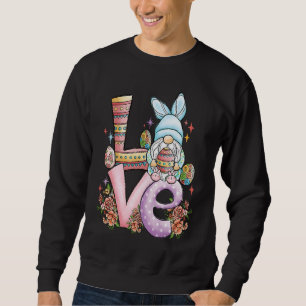Sudadera Felices gnomos de Pascua con orejas conejitas Huev