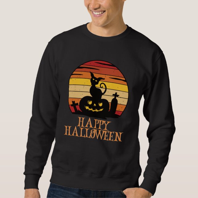 Sudadera Felices Halloween Gracioso Caracter Asombroso (Anverso)