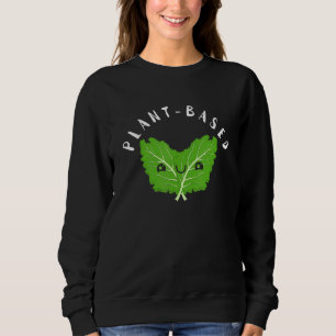 Sudadera Felices hojas de planta Kale Go Vegan