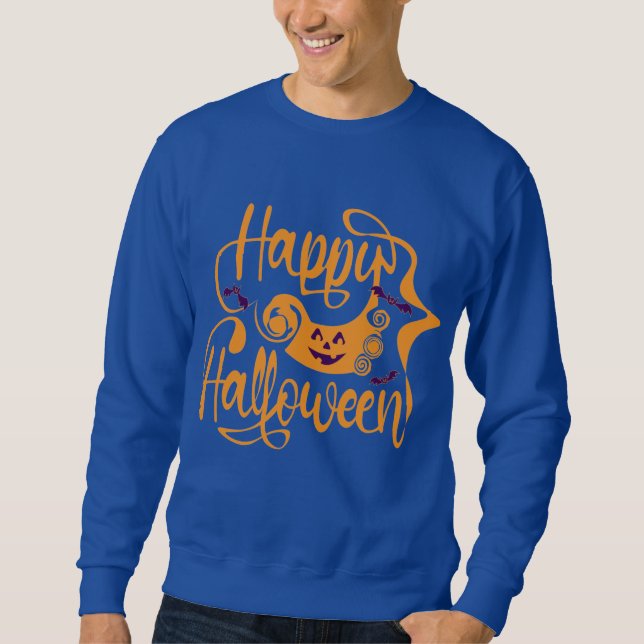 Sudadera Felices murciélagos de Halloween jack o lantern (Anverso)
