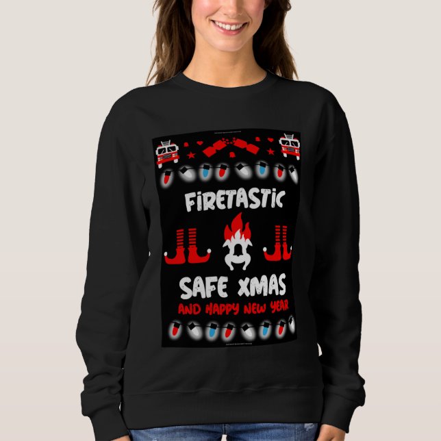 Sudadera Felices navidades de los bomberos (Anverso)