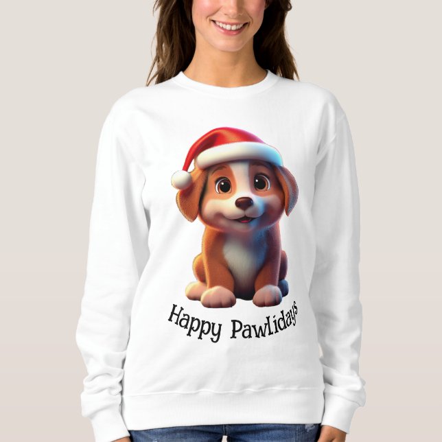 Sudadera Felices Pawlidays (Anverso)