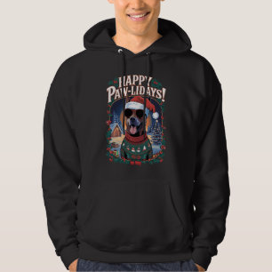 Sudadera Felices Pawlidays Belga Malinois Feliz Navidad