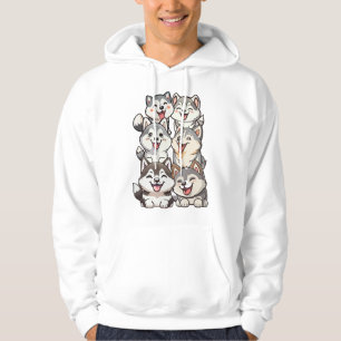Sudadera Felices y lindas huskies siberianas