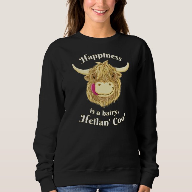 Sudadera Felicidad de las vacas en Escocia (Anverso)