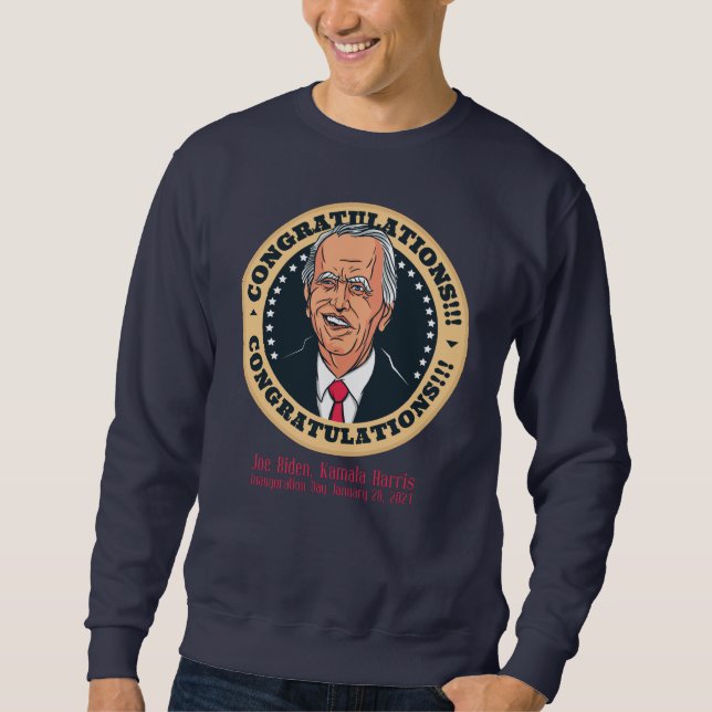 Sudadera felicitaciones presidente joe biden (Anverso)