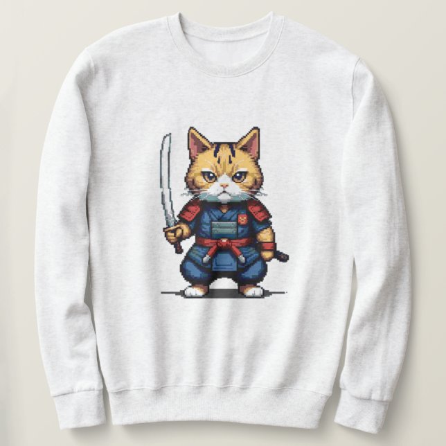 Sudadera Feline Samurai Warrior (Anverso del diseño)