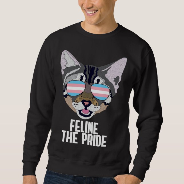 Sudadera Feline The Pride  Cat Trans Pride (Anverso)
