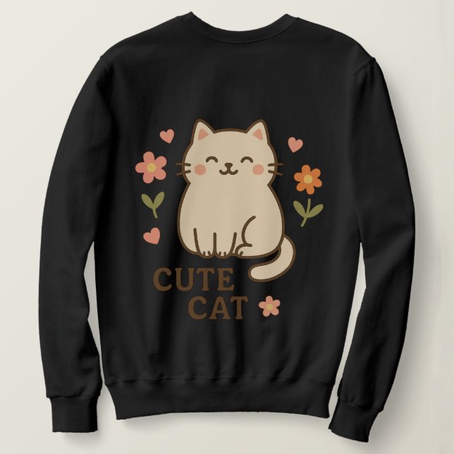 Sudadera Felino en Flor (Reverso del diseño)