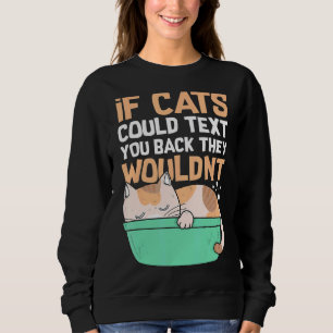 Sudadera Felinos enviando mensajes de texto a Mascotas y de