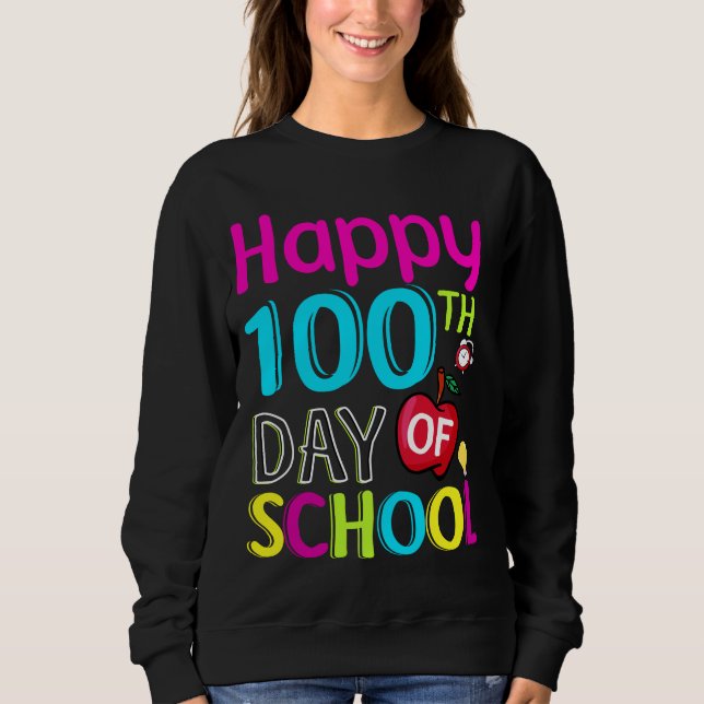 Sudadera Feliz 100° día de clases (Anverso)