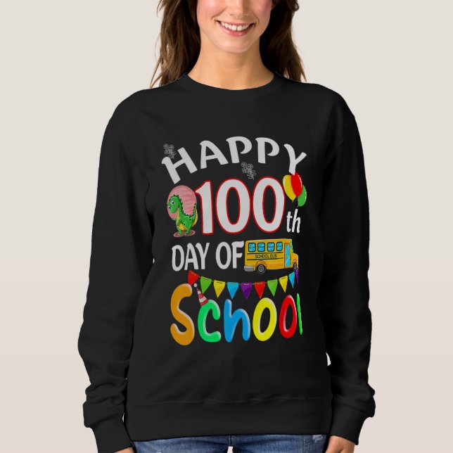 Sudadera Feliz 100° Día de la educación preescolar 100 días (Anverso)