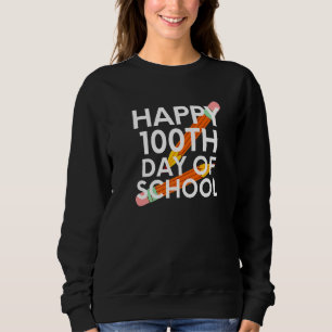 Sudadera Feliz 100° Día De Lápiz Escolar Preescolar Kinderg