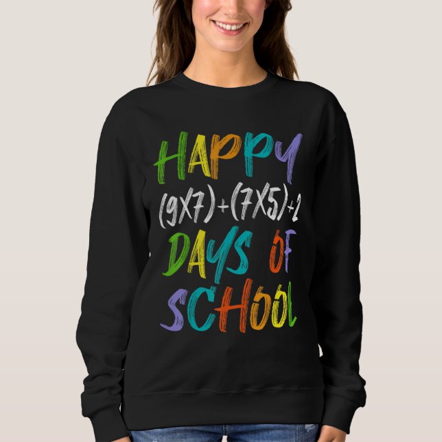 Sudadera Feliz 100° Día Del Profesor De Fórmula Matemática  (Anverso)