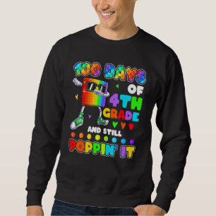 Sudadera Feliz 100 Días De 4to Grado Y Seguimos Poppin Lind