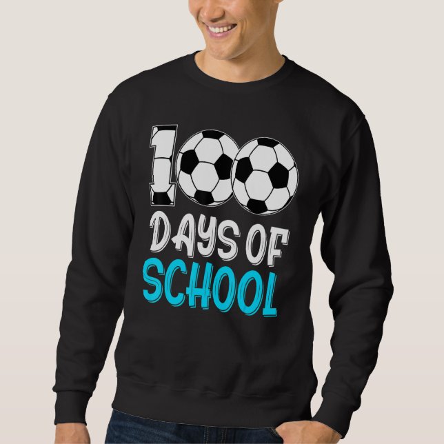 Sudadera Feliz 100 días de clases 100 días de profesor de f (Anverso)