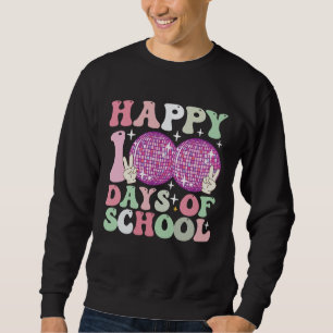 Sudadera Feliz 100 Días De Colegio Bola De Disco Groovy Ret
