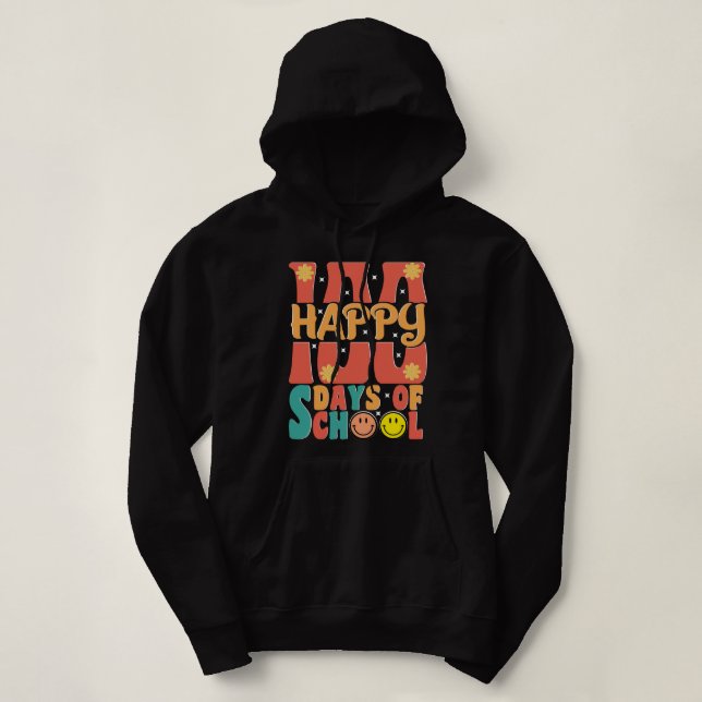 Sudadera feliz 100 días de escuela 100 días de escuela (Diseño del anverso)