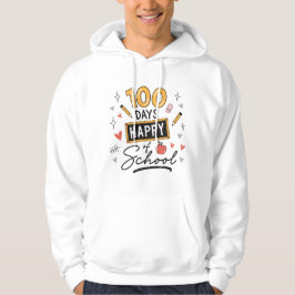 Sudadera Feliz 100 Días de Escuela Maestro de Kinder