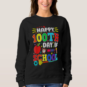Sudadera Feliz 100 Días De Escuela Maestro Estudiante 100 D