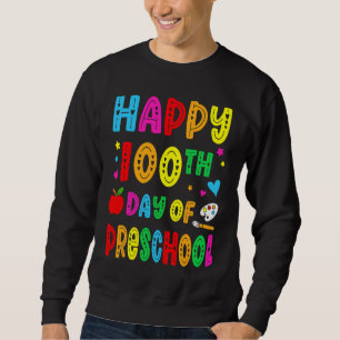 Sudadera Feliz 100 días de preescolar  Maestros Estudiantes