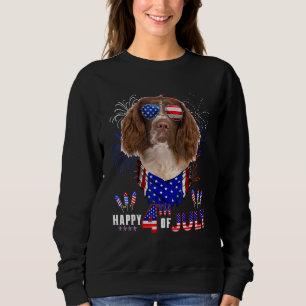 Sudadera Feliz 4 De Julio Bandera Estadounidense Inglés Spr