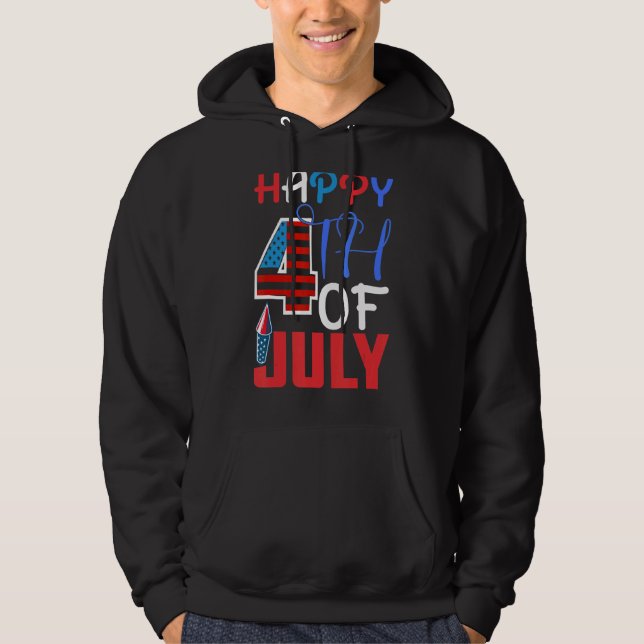 Sudadera Feliz 4 De Julio, Día De La Independencia 1776 (Anverso)
