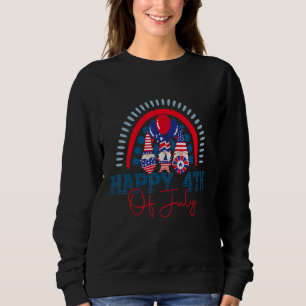 Sudadera Feliz 4 De Julio Gnome Rainbow Usa Flag InDepende