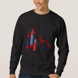 Sudadera Feliz 4 de julio hombres mujeres fuegos artificial