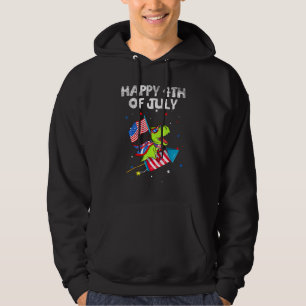 Sudadera Feliz 4 De Julio Niños Pequeños Trex Dinosaur Amer