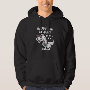 Sudadera Feliz 4 De Julio Niños Pequeños Trex Dinosaur Amer
