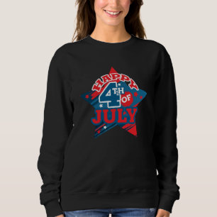 Sudadera Feliz 4 de Julio Star - bandera de los Estados Uni