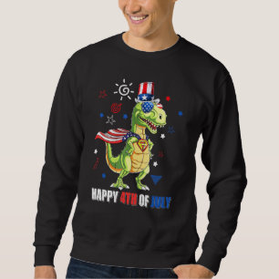 Sudadera Feliz 4 De Julio T Rex Patriótico Niño Pequeño