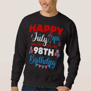 Sudadera Feliz 4 de julio y sí es mi índice de cumpleaños 9