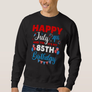 Sudadera Feliz 4 de julio y sí es mi índice de cumpleaños n
