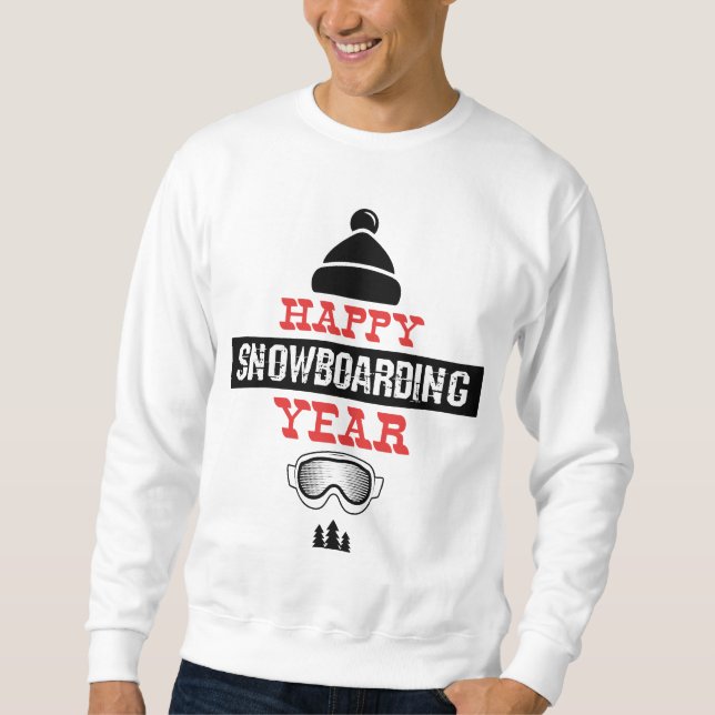 Sudadera ¡Feliz Año de Snowboard! (Anverso)
