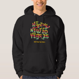 Sudadera Feliz Año Nuevo 2025 Colorido a la moda personaliz