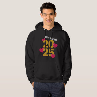 Sudadera Feliz Año Nuevo 2025 - Diseño del corazón festivo